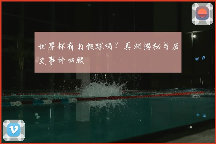 世界杯有打假球吗？真相揭秘与历史事件回顾